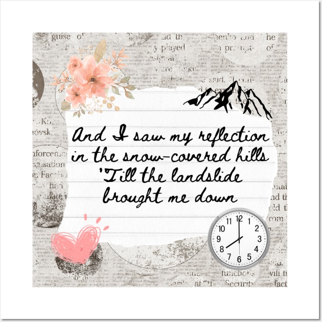 Landslide Lyrics Stevie Nicks Design Wall Art by madiwestdal